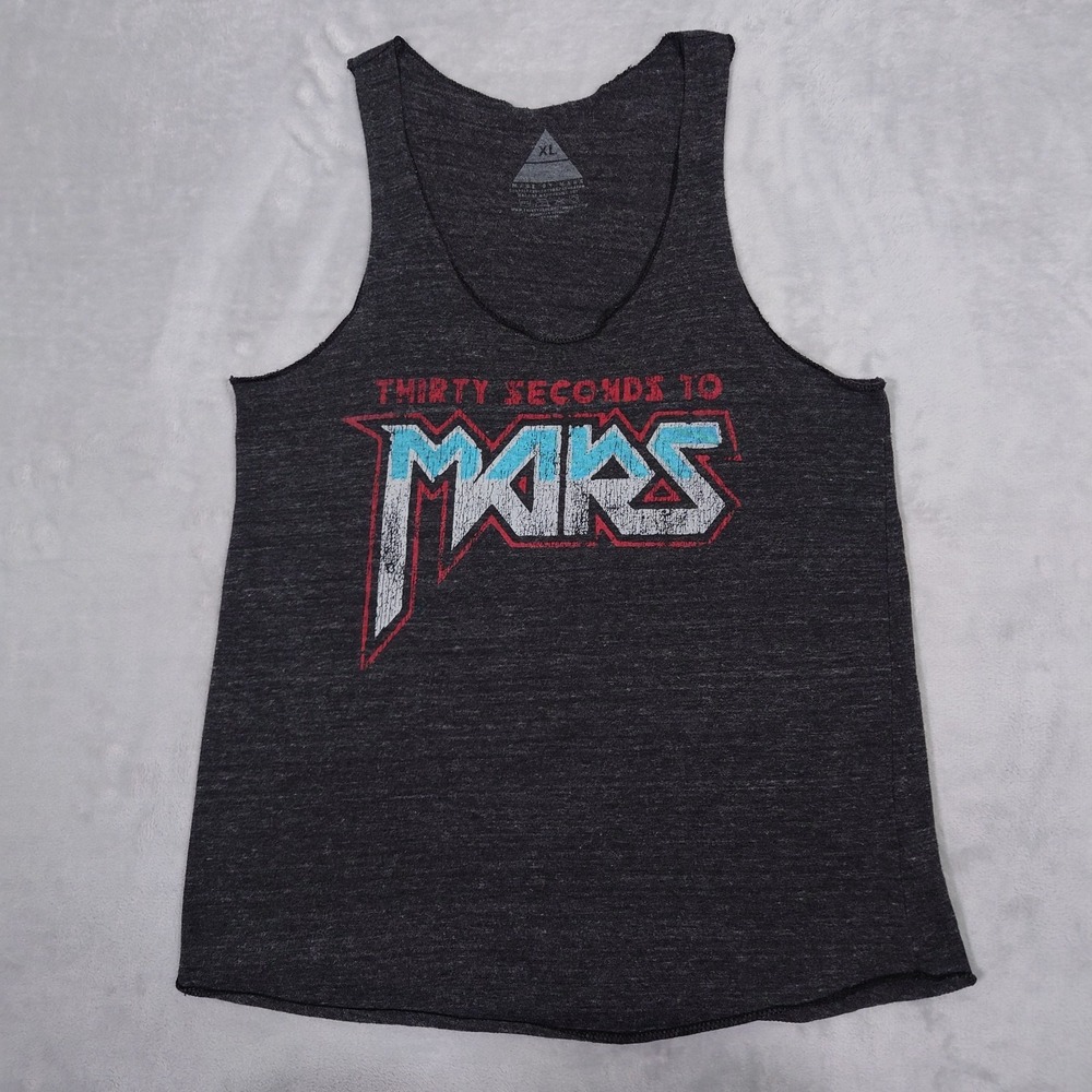 30 Seconds to Mars Official Tank Top Women XL Black “MARS” Logo Jared Leto 30STM